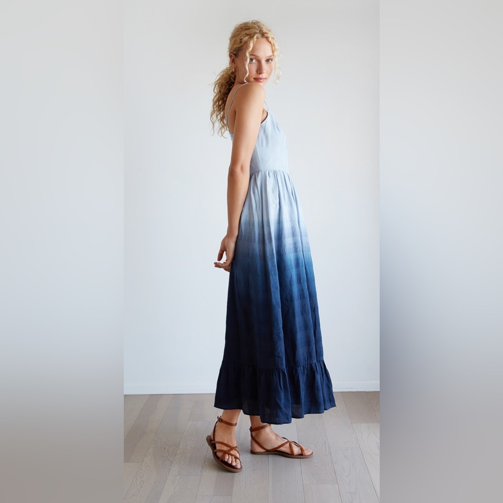 Madewell Dresses Cami Pintuck Dip Dye Midi Dress sz 6